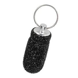Listing 3 of 4 for rhinestone medicine bottle capsules case with keychain portable capsules box