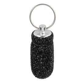 Listing 4 of 4 for rhinestone medicine bottle capsules case with keychain portable capsules box