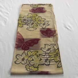 Listing 15 of 18 for Vintage Woven Silk Japanese Kimono Panel Fabric Piece