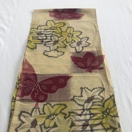 Listing 18 of 18 for Vintage Woven Silk Japanese Kimono Panel Fabric Piece