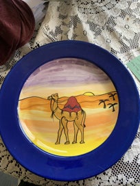 Listing 1 of 2 for KERI BLUE MIDDLE EAST STYLE STUNNING COLOR SALVER 28CM DIAM