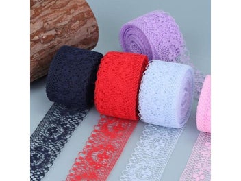Listing 2 of 9 for 10yards Lace Ribbon Bilateral Handicrafts Embroidered Lace Fabric Trim Lace