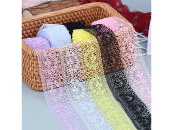 Listing 3 of 9 for 10yards Lace Ribbon Bilateral Handicrafts Embroidered Lace Fabric Trim Lace