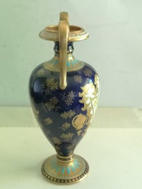 Listing 4 of 11 for Antique Royal Doulton double handle vase signed E Wood early1900s