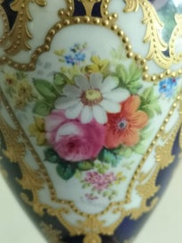Listing 5 of 11 for Antique Royal Doulton double handle vase signed E Wood early1900s