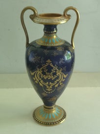 Listing 3 of 11 for Antique Royal Doulton double handle vase signed E Wood early1900s