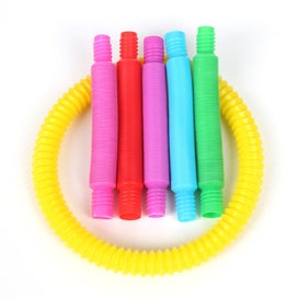 Listing 6 of 10 for Toy 12Pcs Pop Tubes Plastic Stretch Fidget Pop Fun Toys Sensory Stress Relief Ga