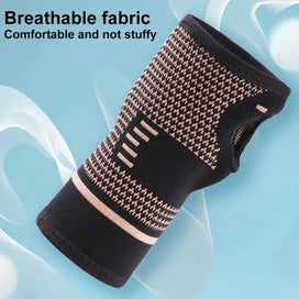 Listing 5 of 7 for New Copper Compression Gloves Sports Wrist Arthritis Gloves Elastic Palm Brace