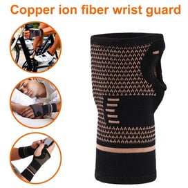 Listing 6 of 7 for New Copper Compression Gloves Sports Wrist Arthritis Gloves Elastic Palm Brace