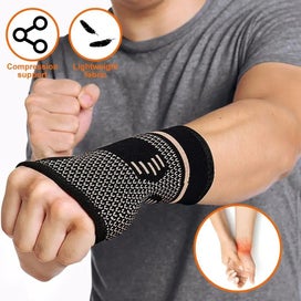 Listing 7 of 7 for New Copper Compression Gloves Sports Wrist Arthritis Gloves Elastic Palm Brace