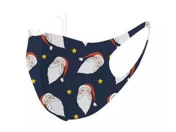 Listing 3 of 6 for 10Pcs For Adult Reusable Christmas Themed Face Masks Earloop Face Masks