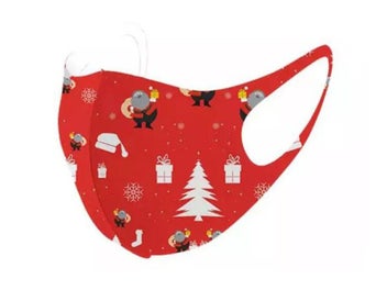 Listing 5 of 6 for 10Pcs For Adult Reusable Christmas Themed Face Masks Earloop Face Masks