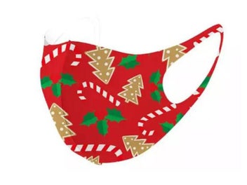 Listing 6 of 6 for 10Pcs For Adult Reusable Christmas Themed Face Masks Earloop Face Masks
