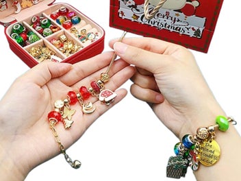 Listing 5 of 8 for 66PCS Christmas Charm Bracelet Kit Jewelry Making Supply DIY Bead Set Xmas Gift