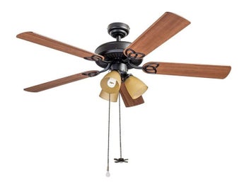 Listing 4 of 6 for Ceiling Fan Light Bulb Pull Chain Beaded Ball Extension Connector Decor Bronze