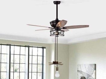 Listing 5 of 6 for Ceiling Fan Light Bulb Pull Chain Beaded Ball Extension Connector Decor Bronze