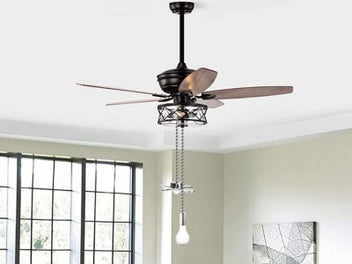 Listing 6 of 6 for Ceiling Fan Light Bulb Pull Chain Beaded Ball Extension Connector Decor Silver