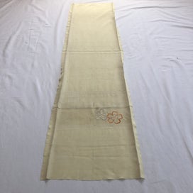 Listing 3 of 9 for Japanese Vintage Silk Panel Embroidered Flowers Fabric Piece Sewing Crafts