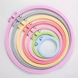Listing 1 of 9 for 1PC Embroidery Hoops 7-25cm Round Cross Stitch Rack Plastic Embroidery Hoop