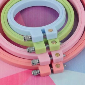 Listing 6 of 9 for 1PC Embroidery Hoops 7-25cm Round Cross Stitch Rack Plastic Embroidery Hoop