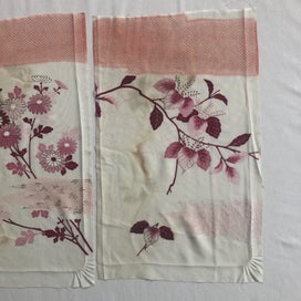 Listing 5 of 19 for Vintage Japanese Silk Fabric Pieces X2 Kimono Panels