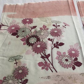 Listing 9 of 19 for Vintage Japanese Silk Fabric Pieces X2 Kimono Panels