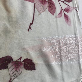 Listing 12 of 19 for Vintage Japanese Silk Fabric Pieces X2 Kimono Panels