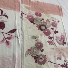Listing 14 of 19 for Vintage Japanese Silk Fabric Pieces X2 Kimono Panels