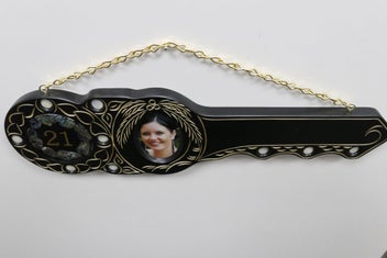 Listing 7 of 8 for Native Wooden Black 21st key SJ418 with laser engraving