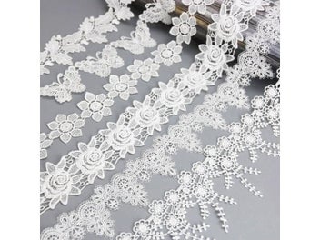 Listing 3 of 10 for 1 Yard/lot White Handmade Lace Jewelry Patchwork Material Ribbon For DIY Sewing