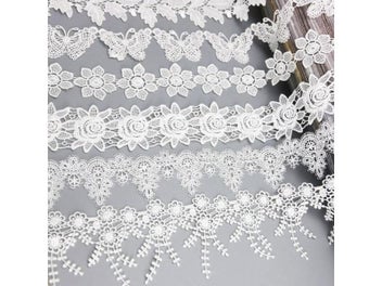 Listing 5 of 10 for 1 Yard/lot White Handmade Lace Jewelry Patchwork Material Ribbon For DIY Sewing