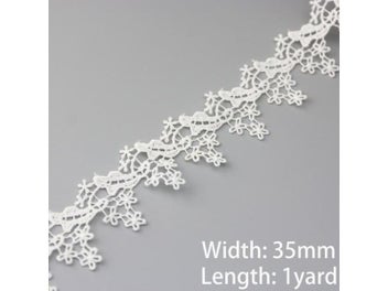 Listing 6 of 10 for 1 Yard/lot White Handmade Lace Jewelry Patchwork Material Ribbon For DIY Sewing