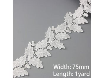 Listing 7 of 10 for 1 Yard/lot White Handmade Lace Jewelry Patchwork Material Ribbon For DIY Sewing