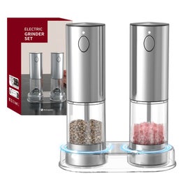 Listing 1 of 5 for 2 Pcs Electric Salt and Pepper Grinder Set, Rechargeable Mill Grinder