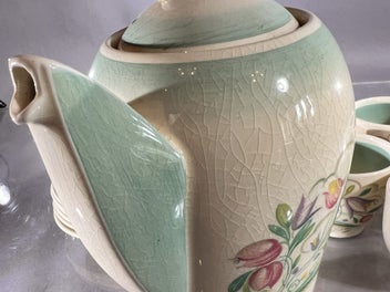 Listing 3 of 16 for Susie Cooper Art Deco "Dresden" Coffee Set