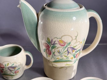 Listing 6 of 16 for Susie Cooper Art Deco "Dresden" Coffee Set