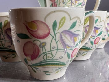 Listing 8 of 16 for Susie Cooper Art Deco "Dresden" Coffee Set