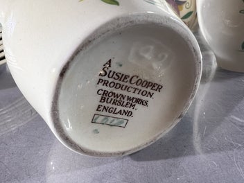 Listing 12 of 16 for Susie Cooper Art Deco "Dresden" Coffee Set