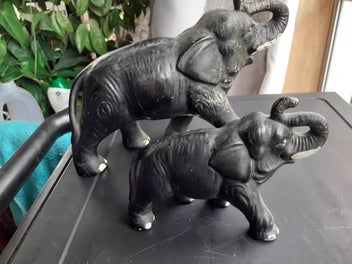 Listing 1 of 20 for Black SylvaC Elephant Pair - 768 & 769 **PRICE REDUCED**