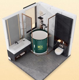 Listing 7 of 8 for No folding installation fumigation bath tub Mini small pool Soaking tub