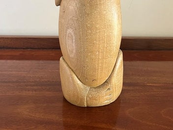 Listing 4 of 8 for Vintage Balinese Hand Carved Wood Sleeping Lady Sculpture