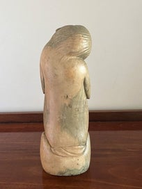 Listing 6 of 8 for Vintage Balinese Hand Carved Wood Sleeping Lady Sculpture