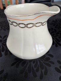 Listing 2 of 6 for Alfred Meakin - Orange Stripe and Gold Garland Circa 1945