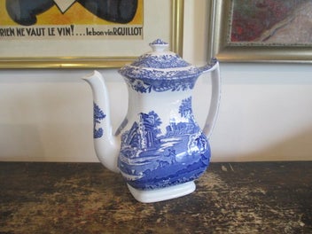 Listing 1 of 6 for SPODE BLUE & WHITE ITALIAN COFFEE POT.