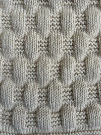 Listing 2 of 2 for SAND - Hand-Knitted CRIB / BASSINET BLANKET