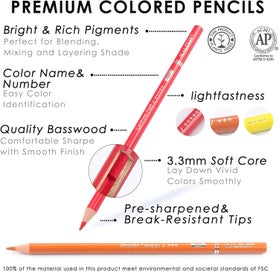 Listing 2 of 9 for 240 Premium Colored Pencils Set