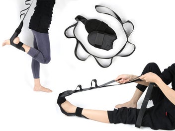 Listing 4 of 10 for 6 Multi-Loop Stretch Strap Yoga Straps For Yoga Flexibility Stretch Fitness Band