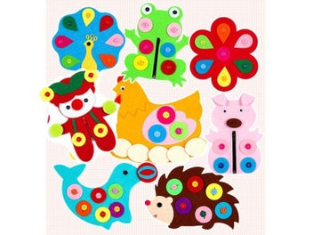 Listing 4 of 9 for Handmade Cloth Forest Animal Theme Felt Kindergarten Decor Children Parents