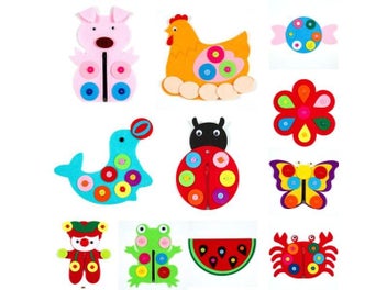 Listing 5 of 9 for Handmade Cloth Forest Animal Theme Felt Kindergarten Decor Children Parents