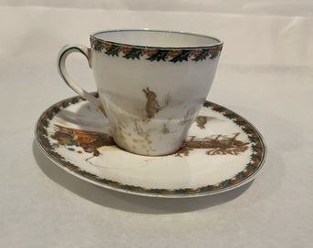 Listing 4 of 8 for SALE! Royal Doulton Antique Christmas Series Small Cup and Saucer - Rare